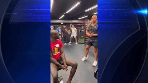 The Rock surprises UFC newcomer Themba Gorimbo with gym encounter in Miami